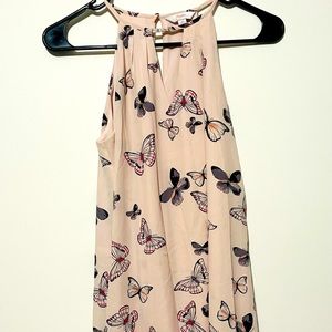 Pink butterfly dress